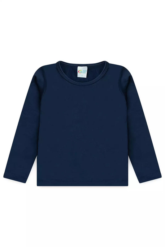 Blusa Térmica Básica Infantil Unissex Marinho