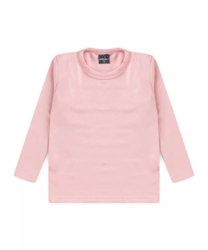 Blusa Térmica Infantil Feminina Básica Rosa