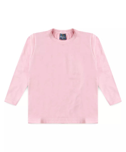 Blusa Térmica para Menina Básica no Rosa