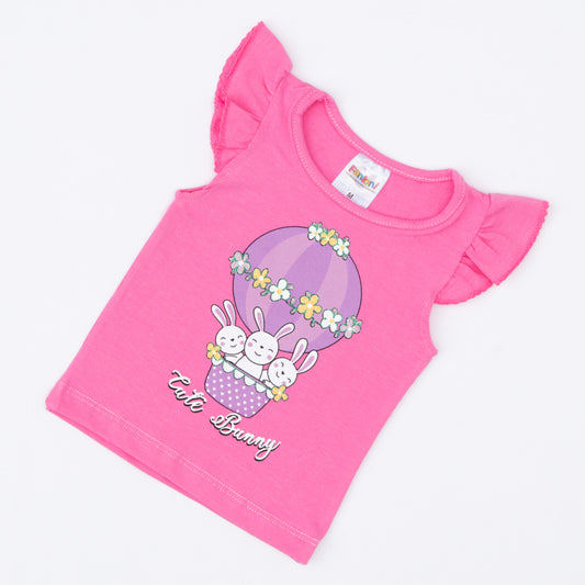 Blusa Rosa Coelhinho para Bebê Menina