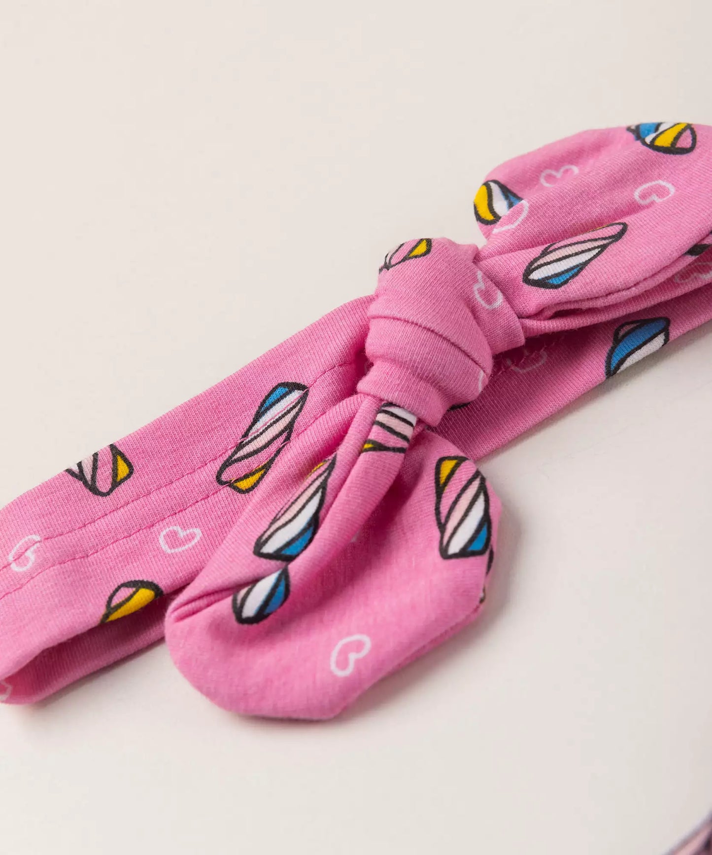 Body de Inverno para Bebê Menina com Faixa de Cabelo Rosa