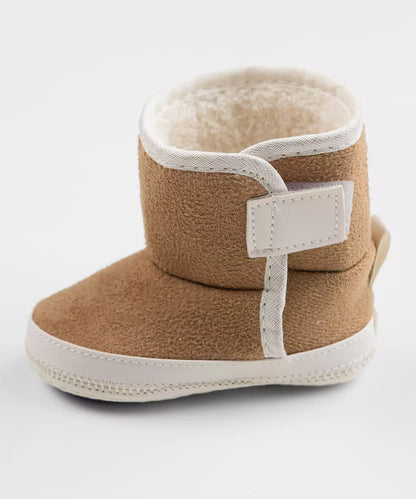 Bota para Bebê Menina com Velcro Bege