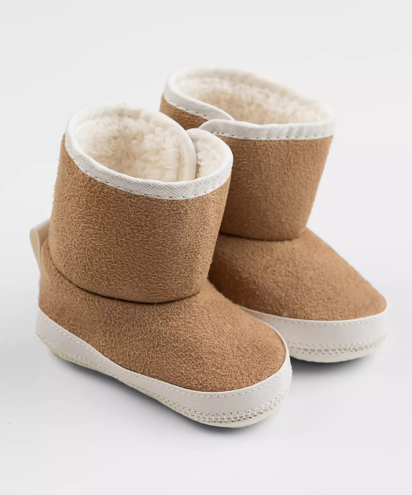 Bota para Bebê Menina com Velcro Bege