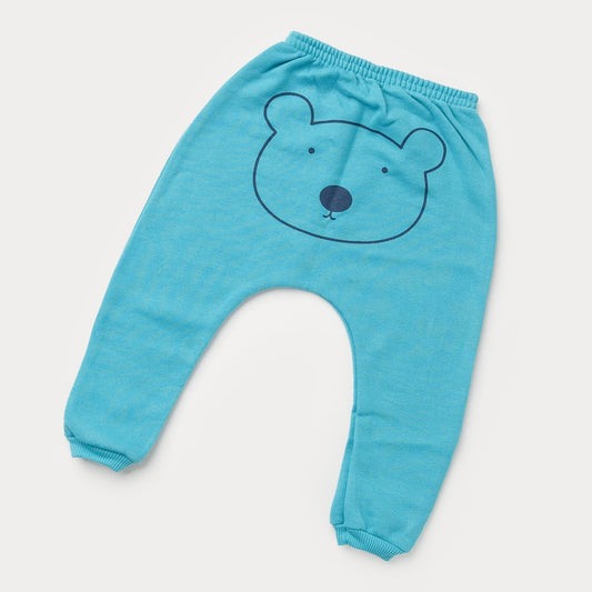 Calça Saruel em Moletom Verde Água para Bebê Menino