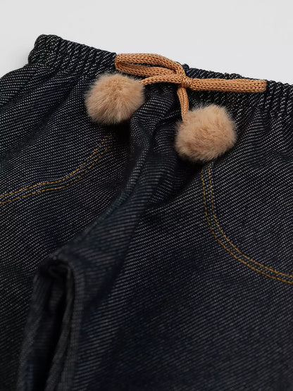 Calça de Frio para Bebê Menina Básica Preta