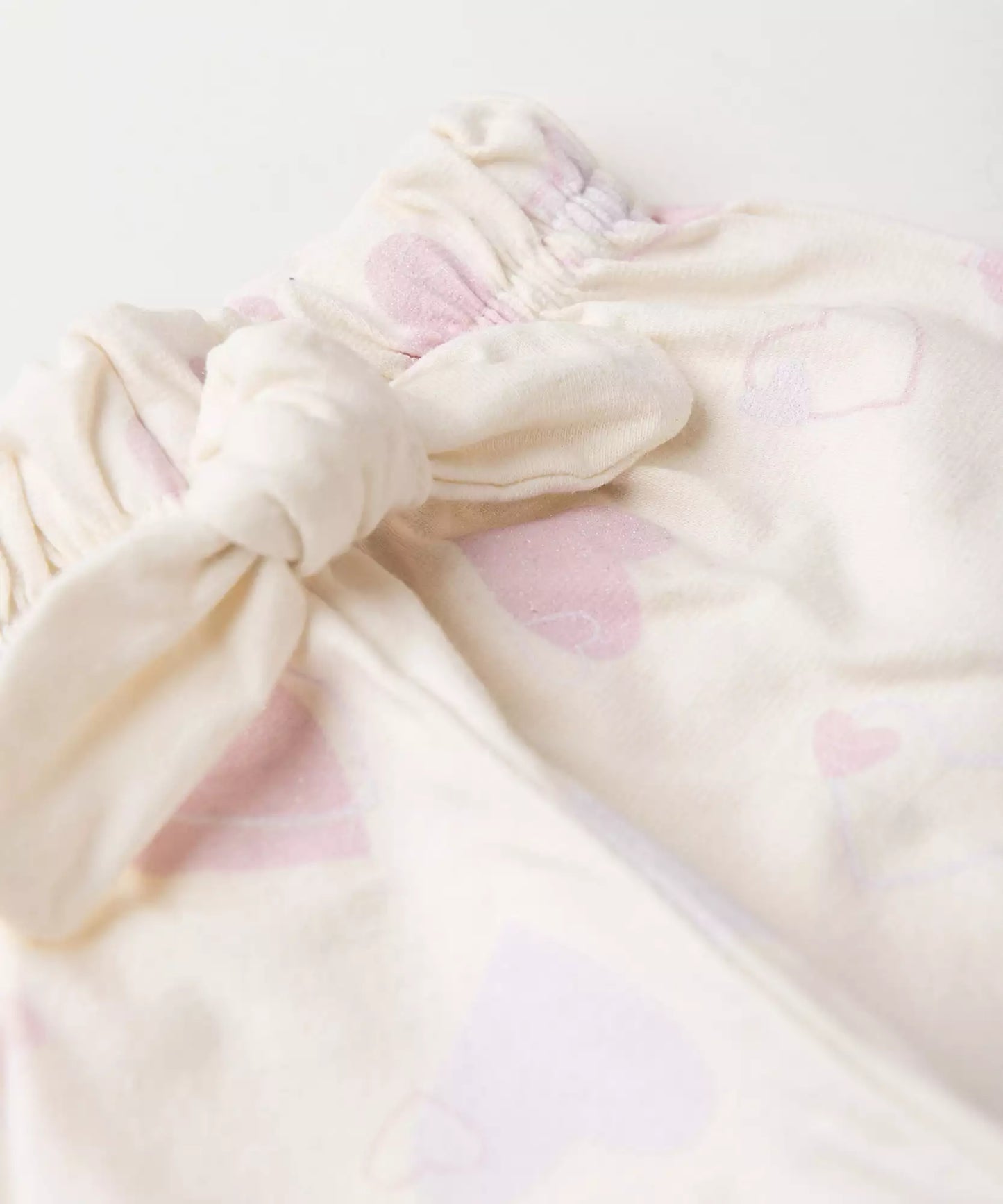 Calça de Inverno para Bebê Menina Corações Marfim
