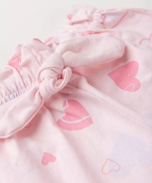 Calça de Inverno para Bebê Menina Corações Rosa