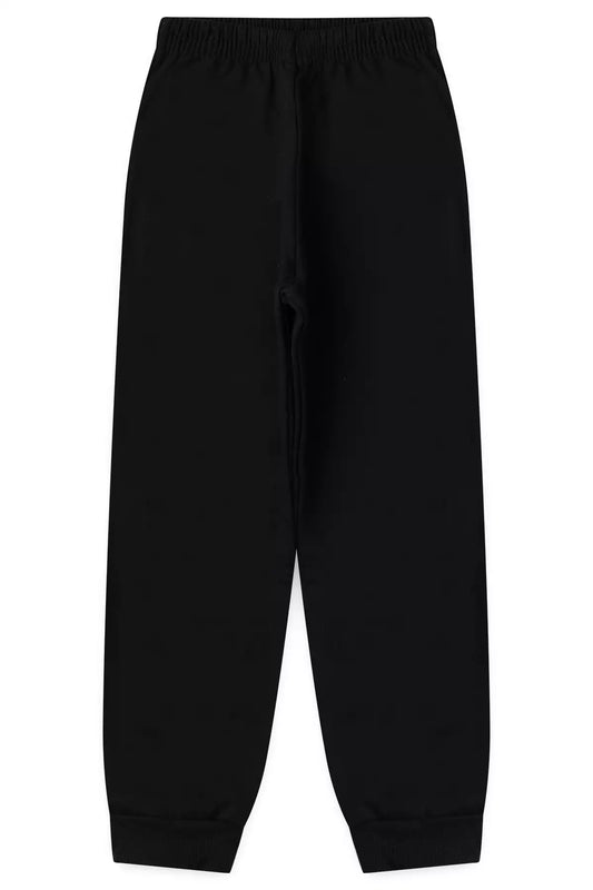 Calça de Moletom Básica Infantil Menino Preto