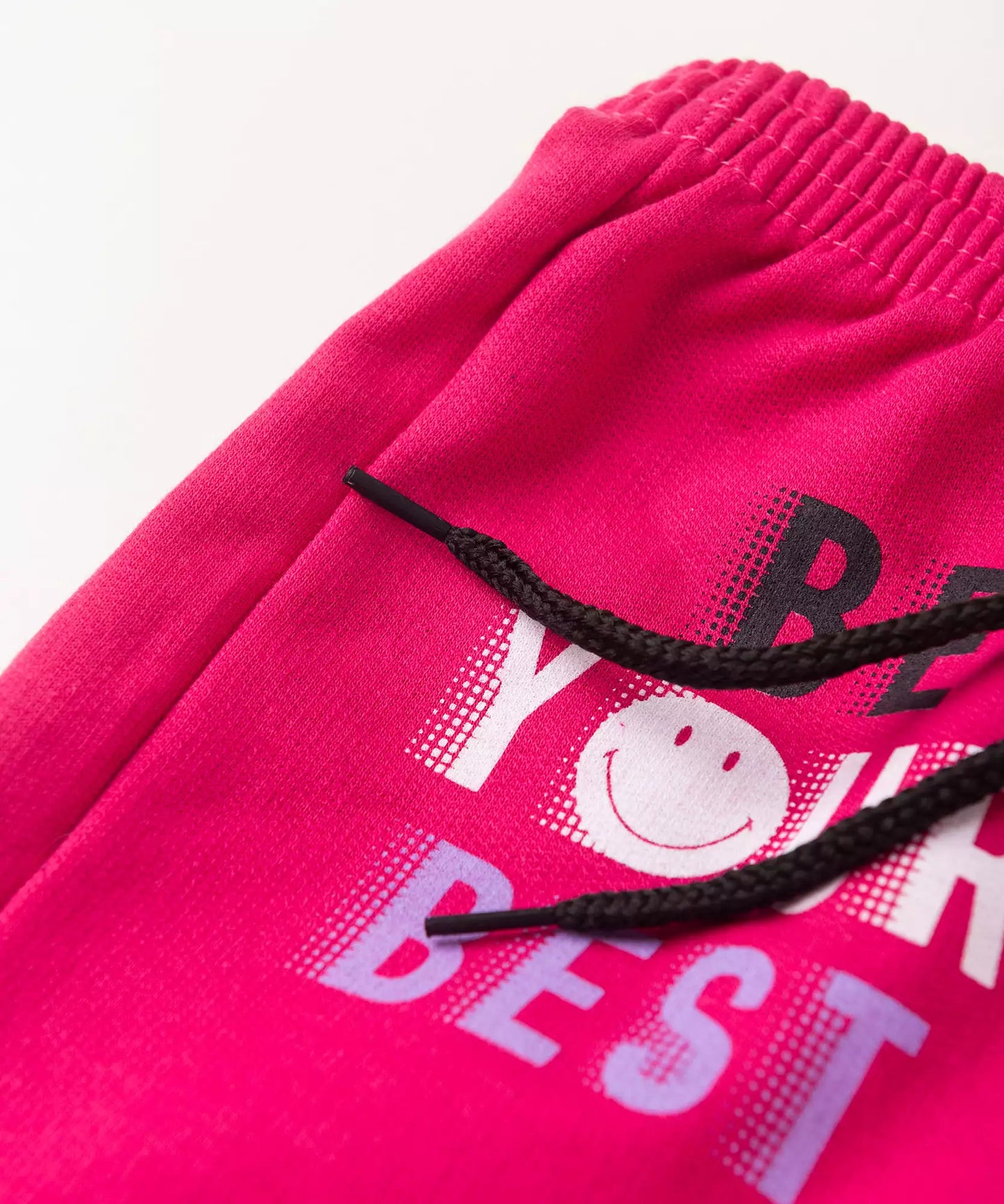 Calça de Moletom Infantil Feminina Estampada Pink