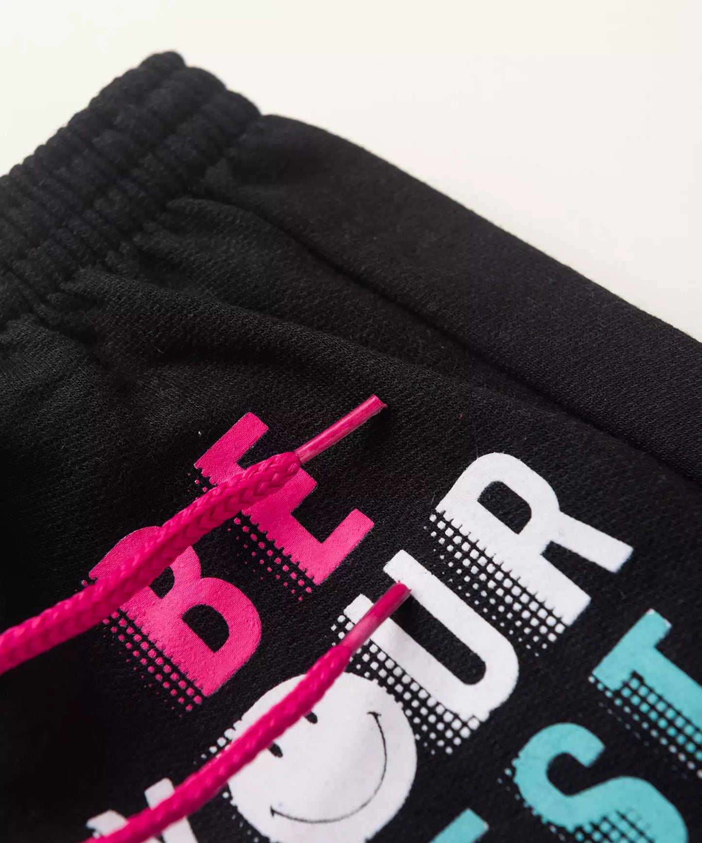 Calça de Moletom Infantil Feminina Estampada Preto