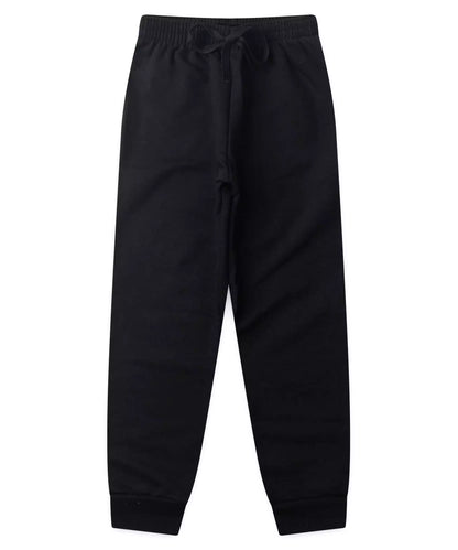 Calça de Moletom Infantil Masculina Básica Preta