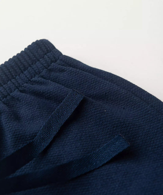 Calça de Moletom Infantil Masculina Básica Azul Marinho