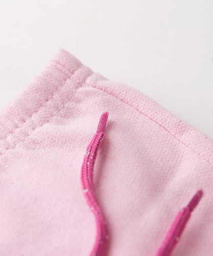 Calça de Moletom para Bebê Menina Metalizada Rosa