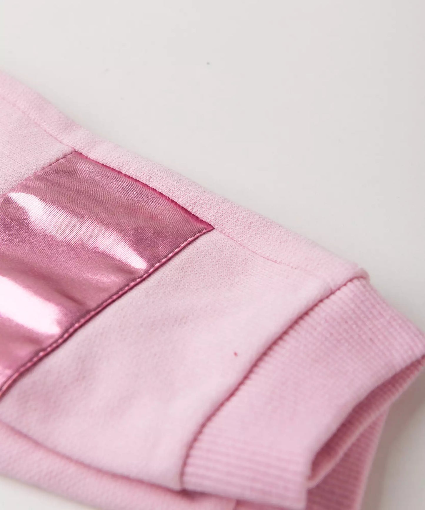 Calça de Moletom para Bebê Menina Metalizada Rosa