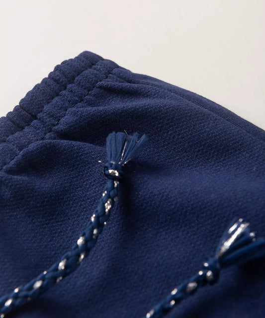 Calça de Moletom para Bebê Menina Ursinho Marinho