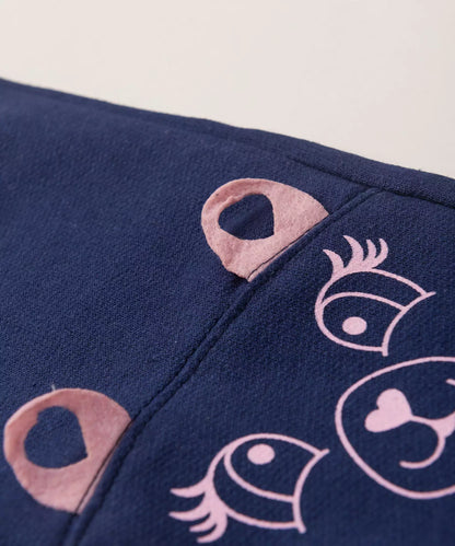 Calça de Moletom para Bebê Menina Ursinho Marinho