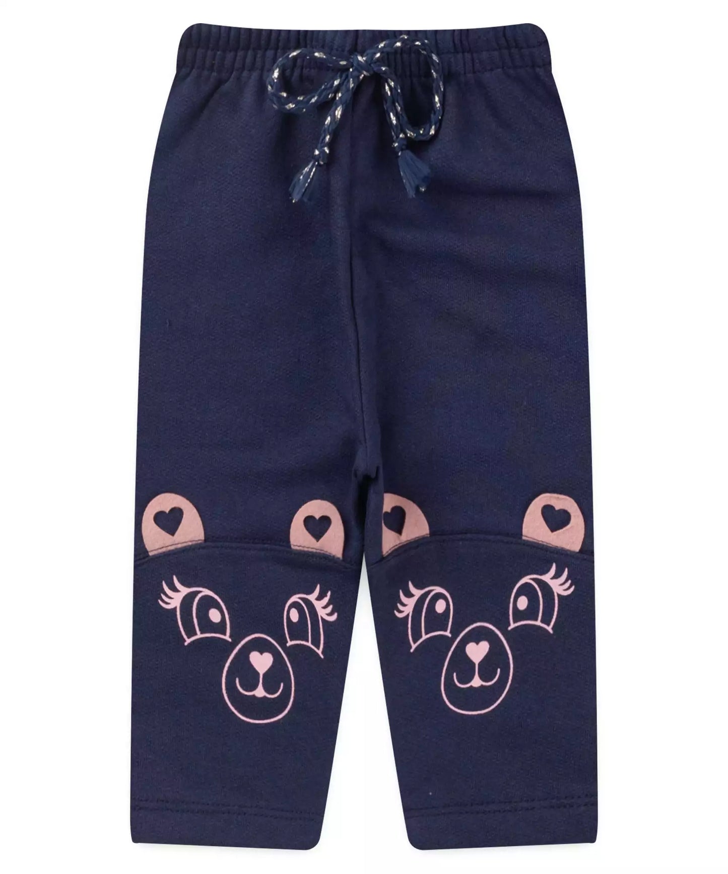 Calça de Moletom para Bebê Menina Ursinho Marinho
