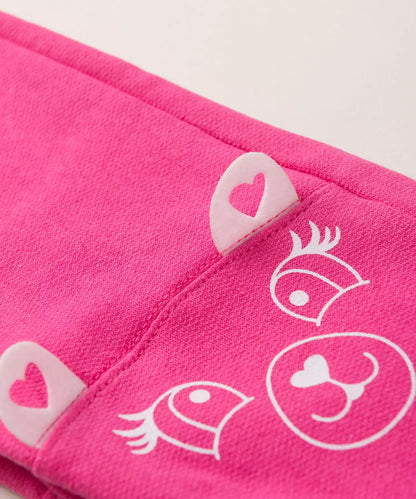 Calça de Moletom para Bebê Menina Ursinho Pink