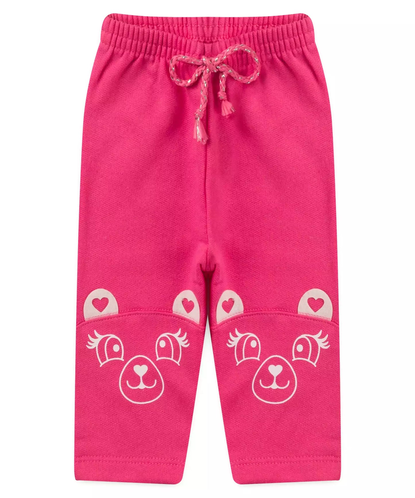 Calça de Moletom para Bebê Menina Ursinho Pink