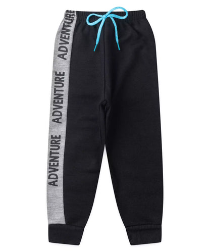Calça de Moletom Infantil Masculina com Bolso Preto