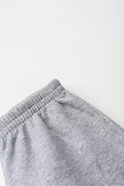 Calça Infantil Básica em Moletom Menina Mescla