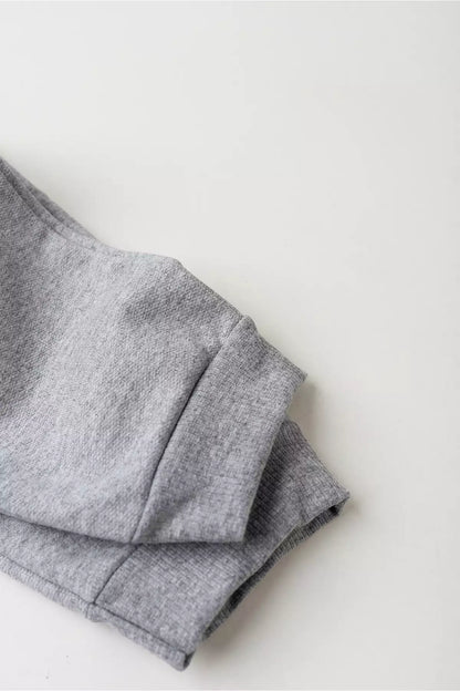 Calça Infantil Básica em Moletom Menina Mescla