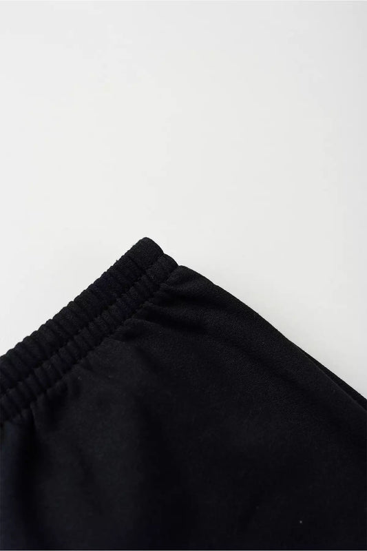 Calça Infantil Básica em Moletom Menina Preto