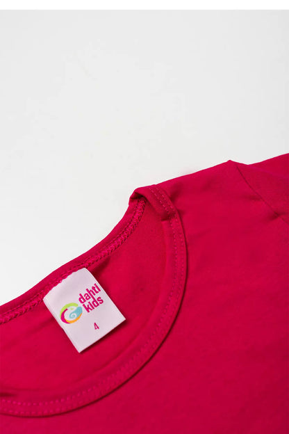 Camiseta Básica Infantil Menina Manga Longa Pink
