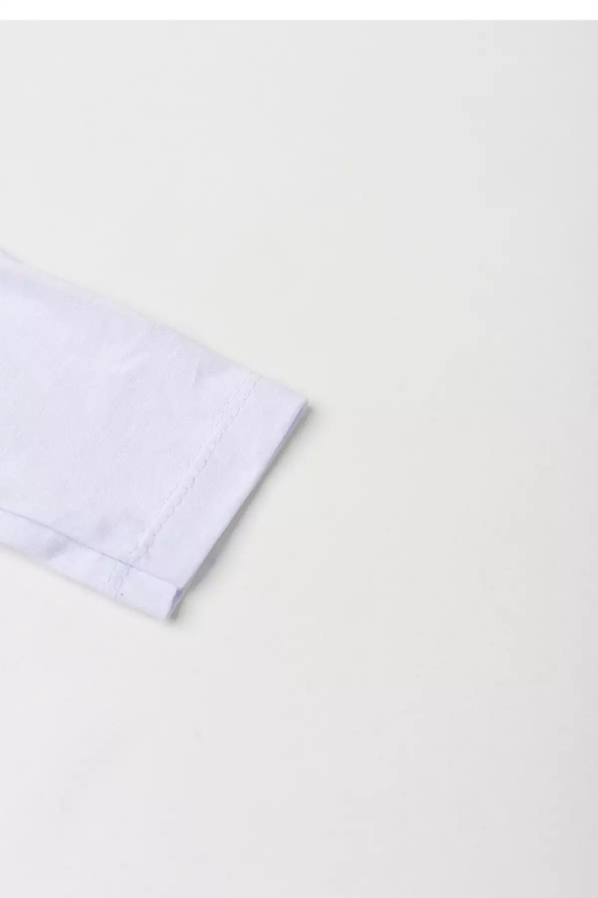 Camiseta Básica Infantil Menino Manga Longa Branco