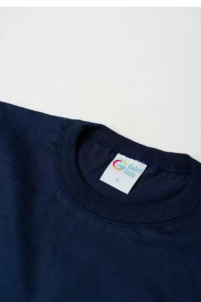 Camiseta Básica Infantil Menino Manga Longa Marinho