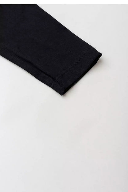 Camiseta Básica Infantil Menino Manga Longa Preto