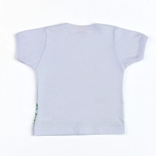 Camiseta Branca para Bebê Menino com Estampa de Tigre