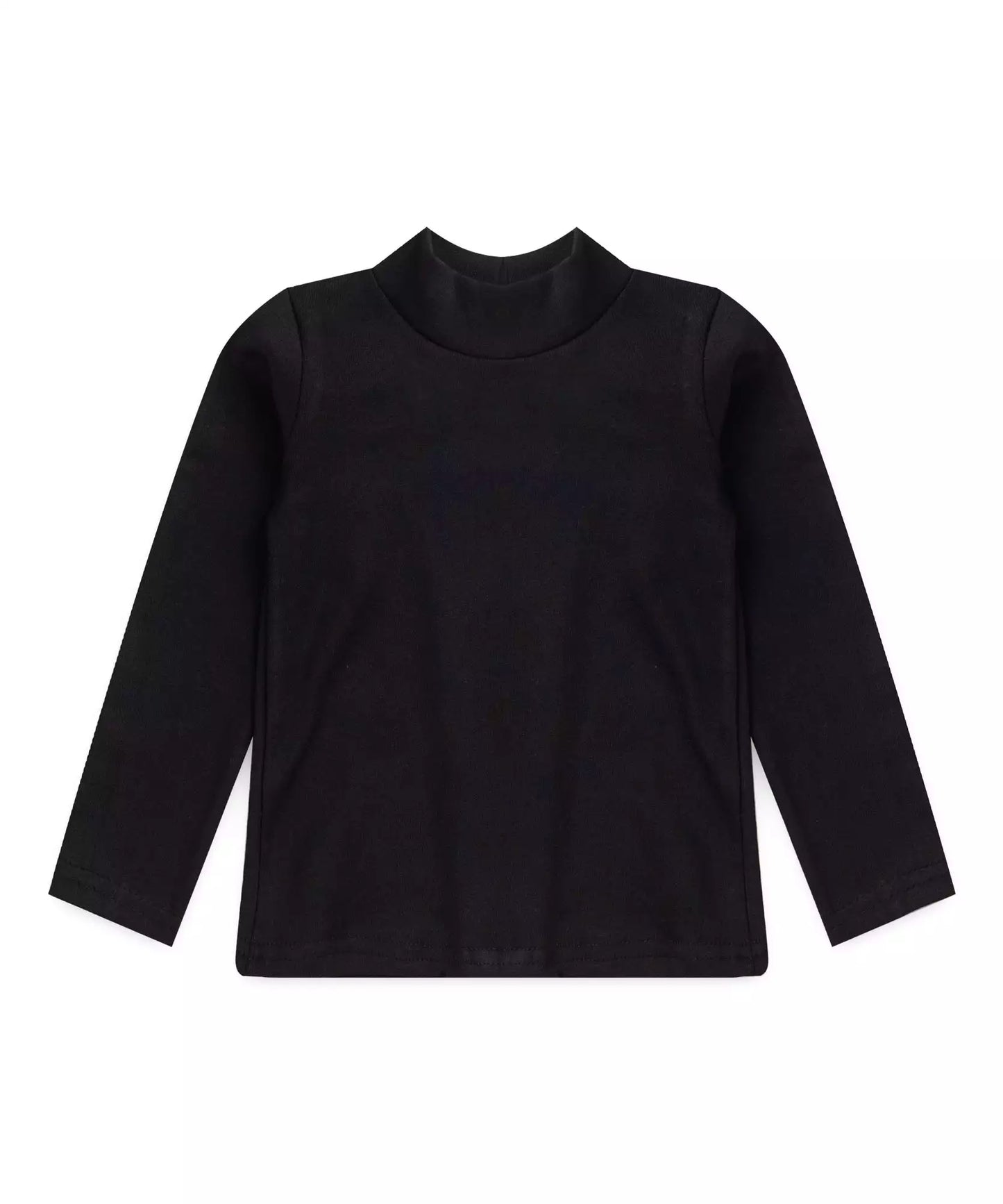 Camiseta de Frio Infantil Masculina Gola Cacharrel Preta