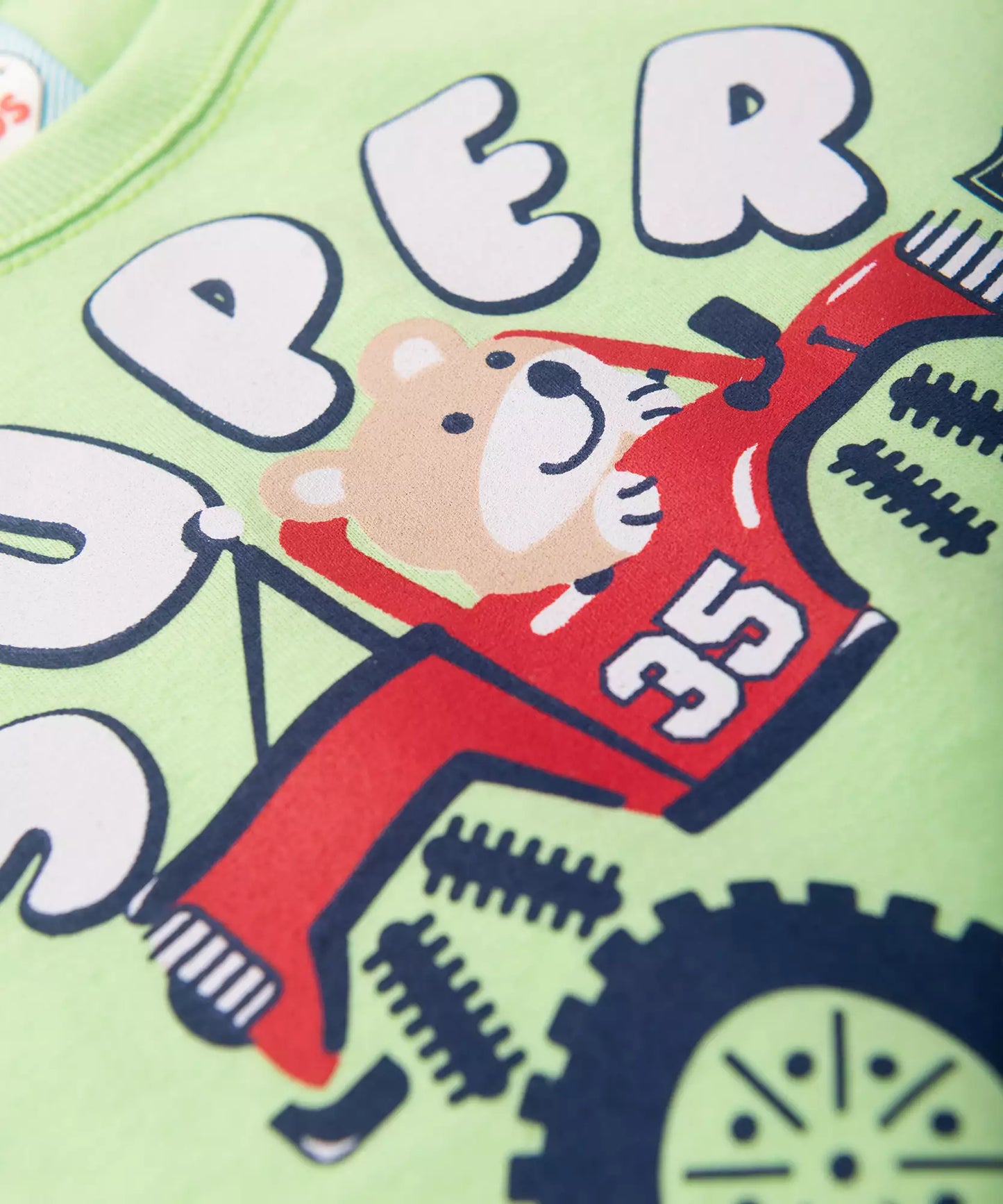 Camiseta de Verão para Bebê Menino Urso Verde