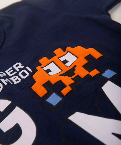 Camiseta de Verão para Menino Game Marinho