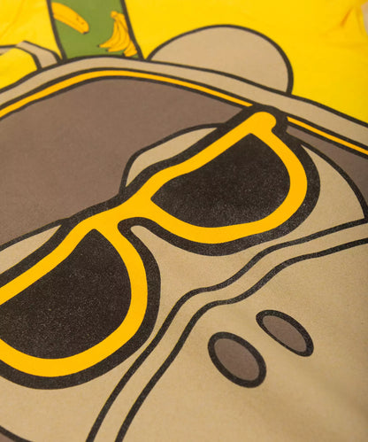 Camiseta de Verão para Menino Macaquinho Amarelo