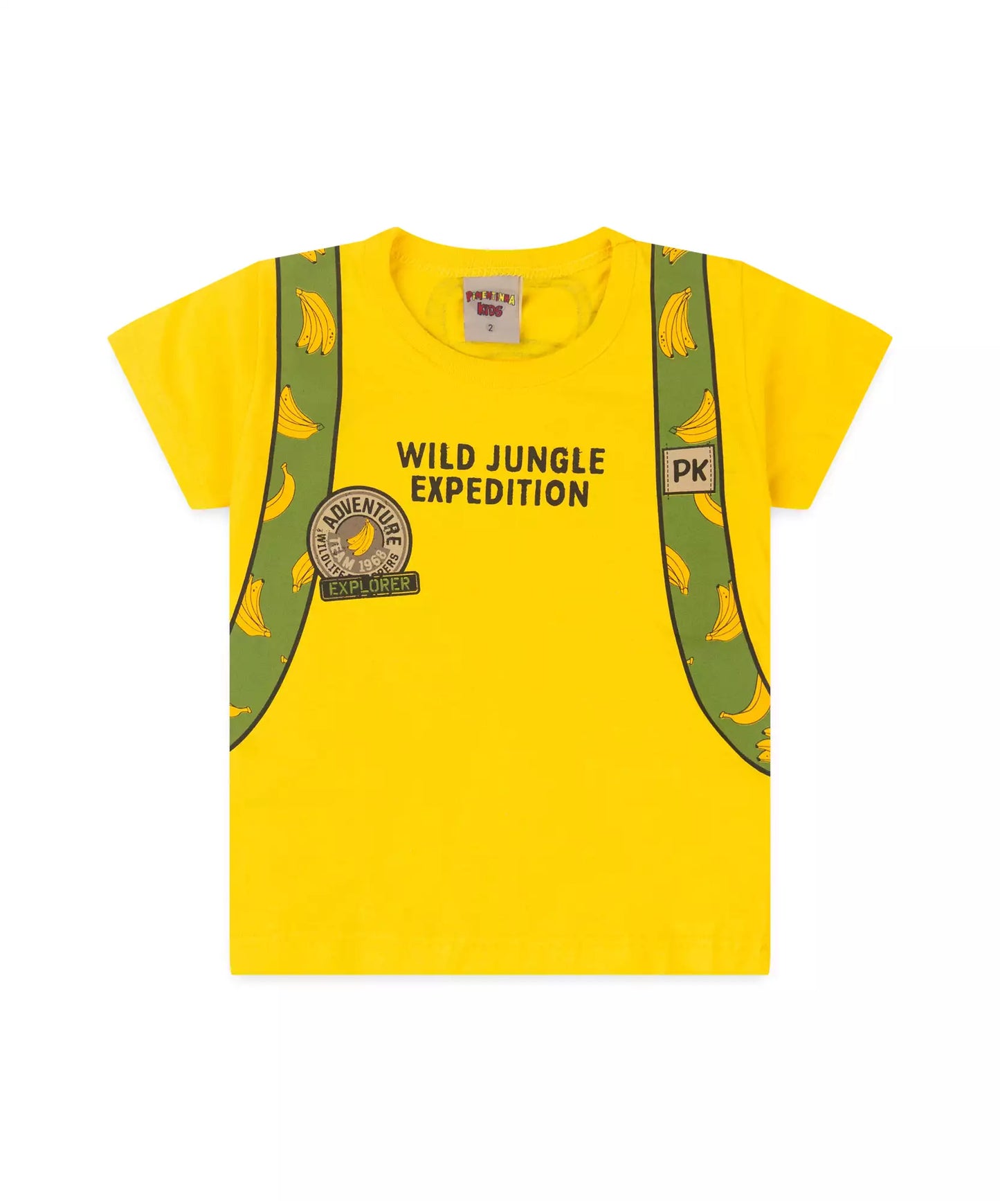 Camiseta de Verão para Menino Macaquinho Amarelo
