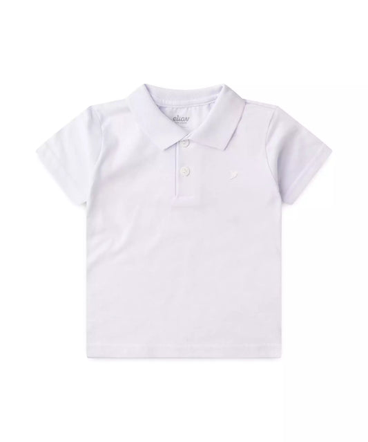 Camiseta Gola Polo Infantil Masculina Branca