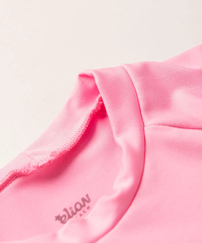Camiseta Infantil Feminina de Proteção UV 50+ Rosa