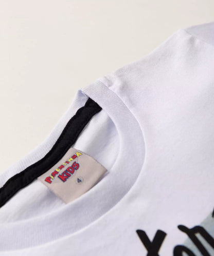Camiseta Infantil Masculina Dinossauro Branca