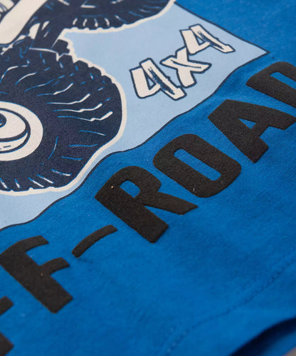 Camiseta Infantil Masculina Estampada Azul