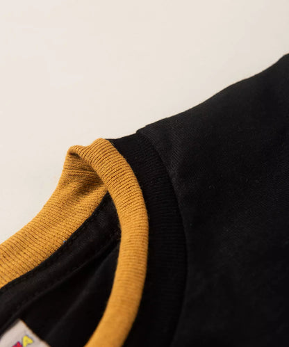 Camiseta Infantil Masculina Estampada Preta