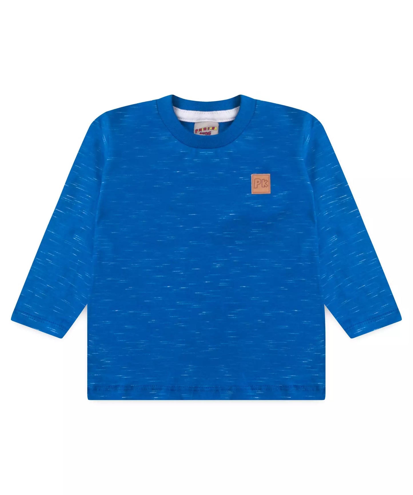 Camiseta Manga Longa para Menino Básica Azul