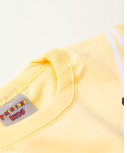 Camiseta Manga Longa para Menino Dino Amarelo
