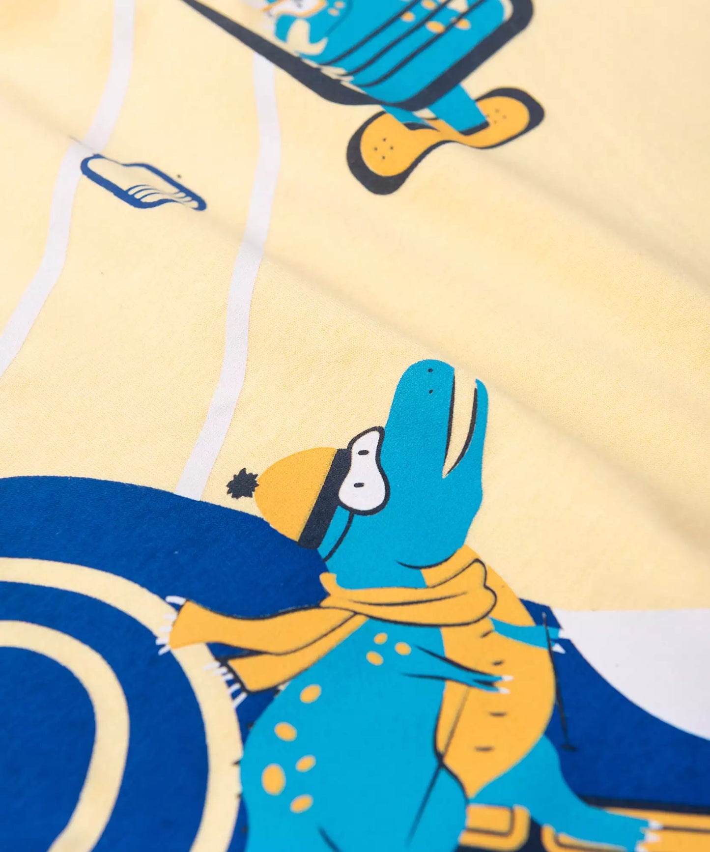 Camiseta Manga Longa para Menino Dino Amarelo