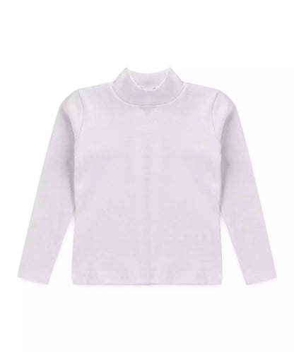 Camiseta Manga Longa para Menino Gola Cacharrel Branco