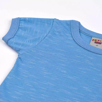 Camiseta para Bebê Menino Azul Básica