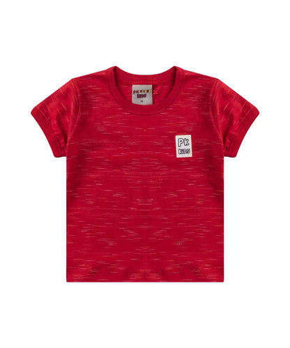 Camiseta para Bebê Menino Básica Vermelha