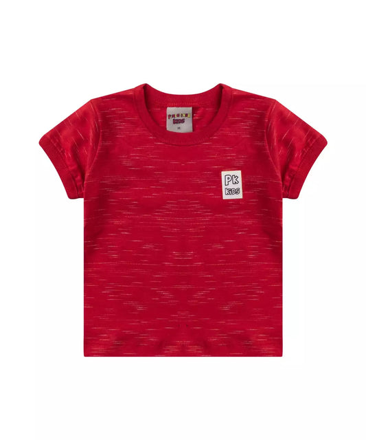 Camiseta para Bebê Menino Básica Vermelha