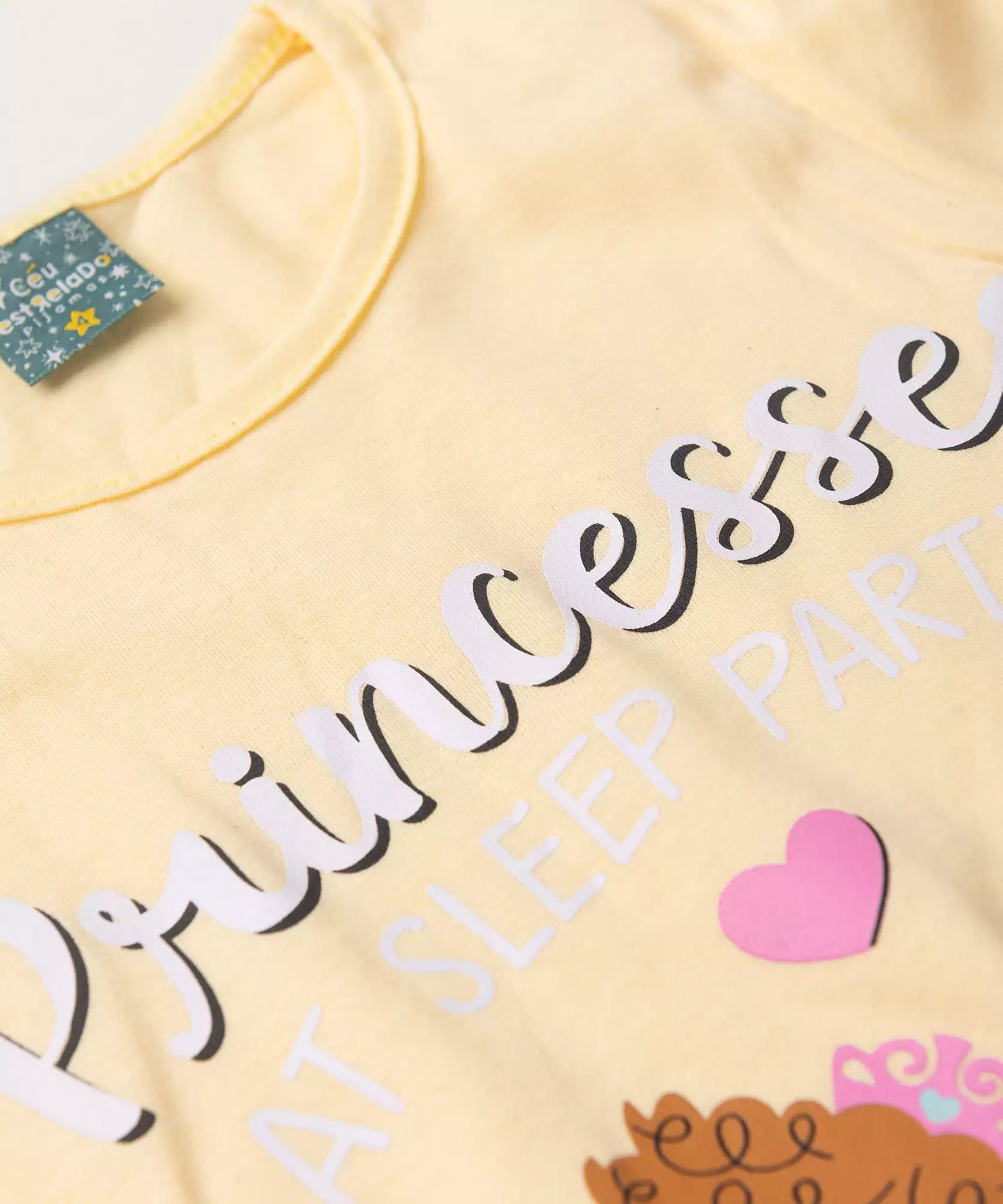 Camisola de Verão Infantil para Menina Party Amarelo